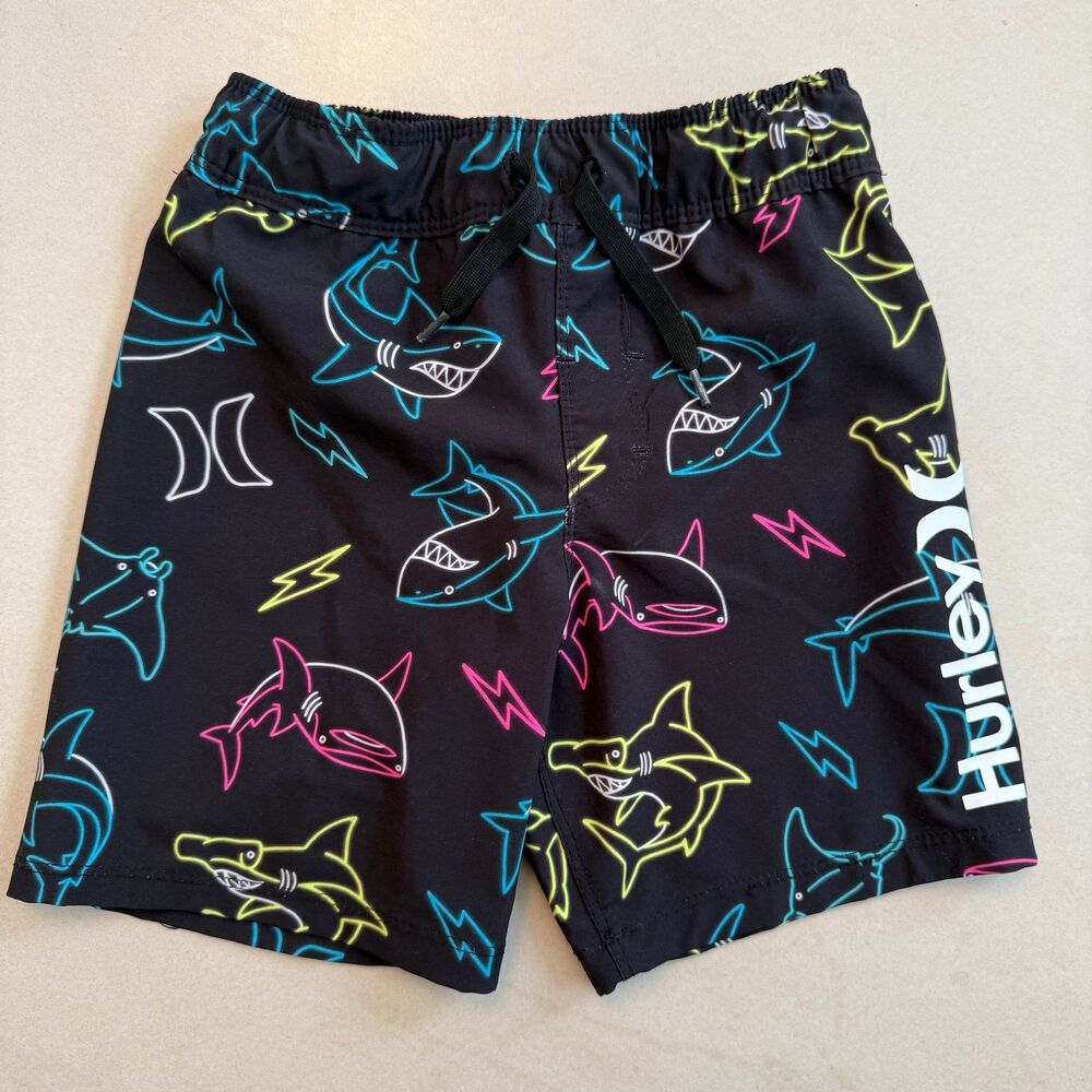 Boys Hurley Shark Design Swimming Shorts